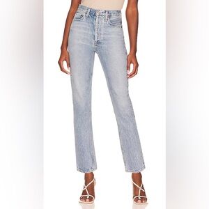 AGOLDE Riley High Rise Straight Crop Jeans in Renewal